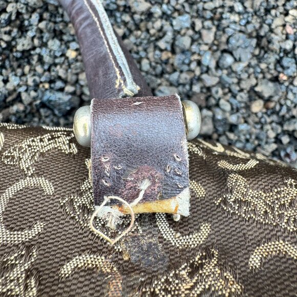 Vintage PROJECT BAG Celine Macadam Horse Carriage Duffel Bag Brown - Picture 6 of 15